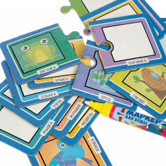 Набор раскрасок-пазлов многоразовых «Чей это домик?» - Фото 6