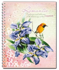 Тетрадь «Яркие птицы и цветы», 96 листов, клетка - Фото 3