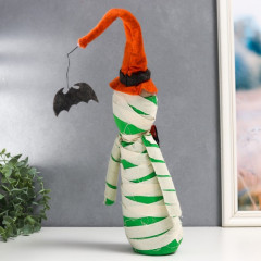 Кукла интерьерная «Мумия в колпаке с летучей мышью» - Фото 4