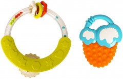 Набор погремушек-прорезывателей «Колечко с солнцем, ягодка» - Фото 3