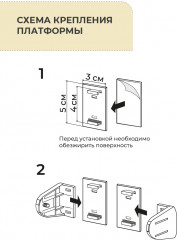 Платформа для крепления рулонных штор на глухую створку - Фото 3