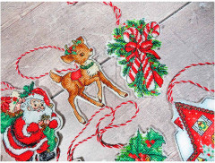 Набор для вышивания на пластиковой канве «Рождественские игрушки» - Фото 9