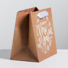 Пакет крафтовый «Новогодний подарок» - Фото 1