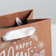 Пакет крафтовый «Новогодний подарок» - Фото 2