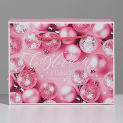 Пакет-коробка «Розовые шары» - Фото 4