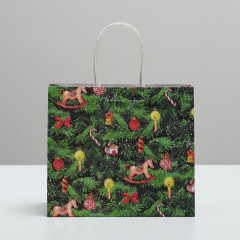 Пакет крафтовый «Новогодняя ёлочка» - Фото 3