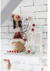 Бусы на ёлку «Шарики красные и белые» - Фото 1