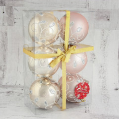 Набор шаров ёлочных «Жемчужная веточка» - Фото 1