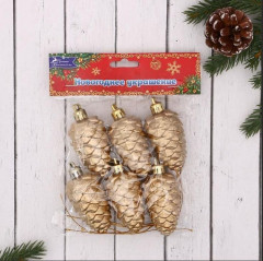 Набор украшений ёлочных «Шишки» - Фото 1