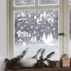 Набор наклеек для окон «Снежный город» - Фото 1