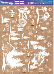 Набор наклеек для окон «Снежный город» - Фото 2