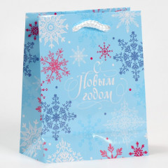 Пакет ламинированный «Снежинки» - Фото 2