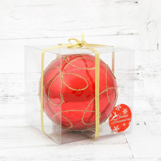 Шар ёлочный «Золотые завитки»