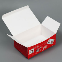 Коробка сборная «Новогодняя акварель» - Фото 3