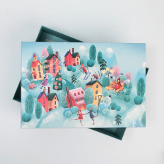 Коробка подарочная «Город новогодний» - Фото 1