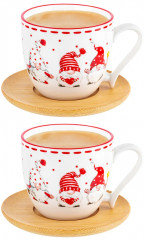 Набор чашек для капучино и латте «Веселые гномики» - Фото 3