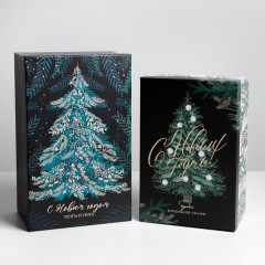 Набор коробок подарочных 3 в 1 «Ёлочки» - Фото 1