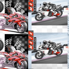 Комплект постельного белья «Мотокросс» (арт. 5579/1, 1,5-спальный, бязь, 1 наволочка 70х70) - Фото 1