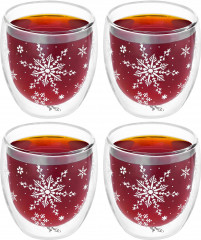 Набор стаканов с двойными стенками «Снежинки» - Фото 3