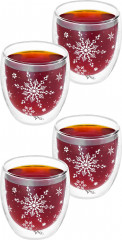 Набор стаканов с двойными стенками «Снежинки» - Фото 4