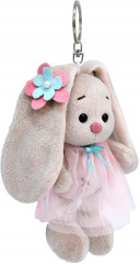 Игрушка-брелок «Зайка Ми в розовом платье с цветочком» - Фото 1