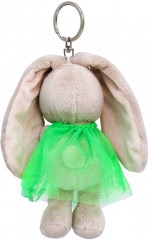 Игрушка-брелок «Зайка Ми в зелёном платье с морковкой» - Фото 2