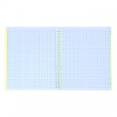 Тетрадь в клетку (80 листов формата А4 на гребне), желтый неон - Фото 1