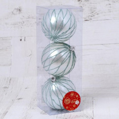 Набор шаров ёлочных «Геометрический полосы» - Фото 1