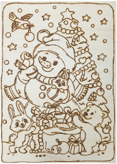 Доска для выжигания и росписи «Снеговик с подарком» - Фото 2