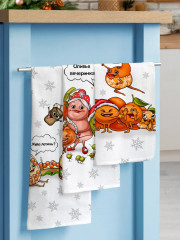 Комплект полотенец вафельных - Фото 3