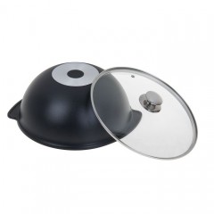 Казан с антипригарным покрытием с крышкой - Фото 2