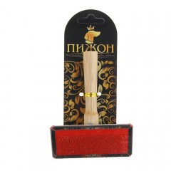 Пуходерка без капель, деревянная ручка, 9х12 см - Фото 1