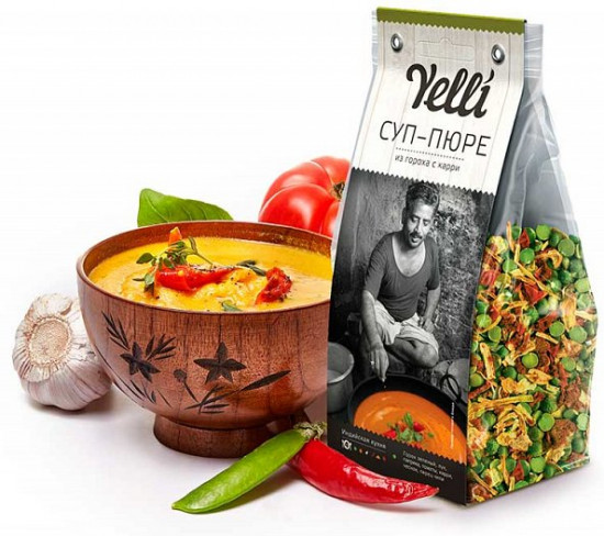 Суп-пюре из гороха с карри