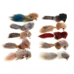 Мышь из натурального меха малая, 9×4×4 см, цвет в ассортименте - Фото 1