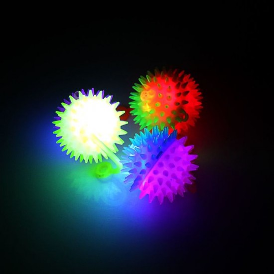 Мяч-дразнилка игольчатый светящийся, 6 см