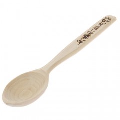 Ложка деревянная с выжиганием, 25 см - Фото 1
