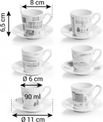 Набор чашек с блюдцами для эспрессо - Фото 2