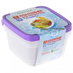 Набор контейнеров «Унико» 3 шт., 900 мл, цвет в ассортименте - Фото 1