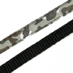 Комплект «Милитари», ширина 1 см, поводок 120 см, шлейка 26-41 см, серо-черный - Фото 2