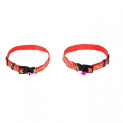 Ошейник нейлоновый «Звездные косточки», 36х1,5 см, оранжевый - Фото 2