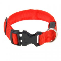 Ошейник с подсветкой и 2 светоотражающими полосами, размер L, 3 режима свечения, красный - Фото 2