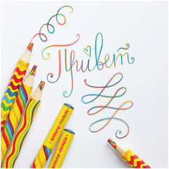 Карандаш с многоцветным грифелем «Енот и радуга» - Фото 4