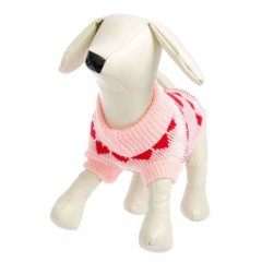 Свитер, размер 6, розовый с сердечками - Фото 4