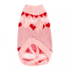 Свитер, размер 6, розовый с сердечками - Фото 2