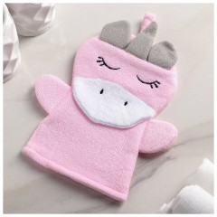 Мочалка-варежка детская «Единорожка» - Фото 4