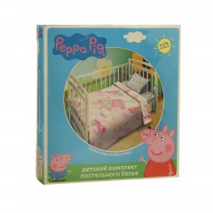 Детский комплект постельного белья «Пеппа балерина» (арт. 8804, хлопок, 1 наволочка 40х60, для детской кроватки) - Фото 1