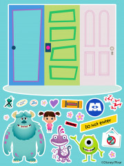 Наклейки по номерам многоразовые «Университет монстров» - Фото 1