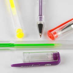 Набор ручек гелевых неоновых цветов - Фото 2