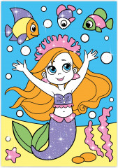 Набор для творчества. Раскраска с блестками «Русалочка» - Фото 2