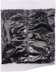 Бисер прозрачный матовый, цвет 30110 черный - Фото 2